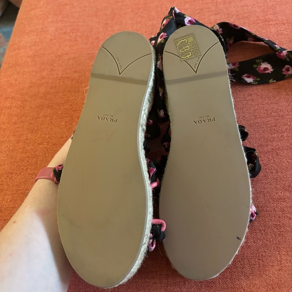PRADA Espadrilles Floral Scarf - Picture 6 of 9